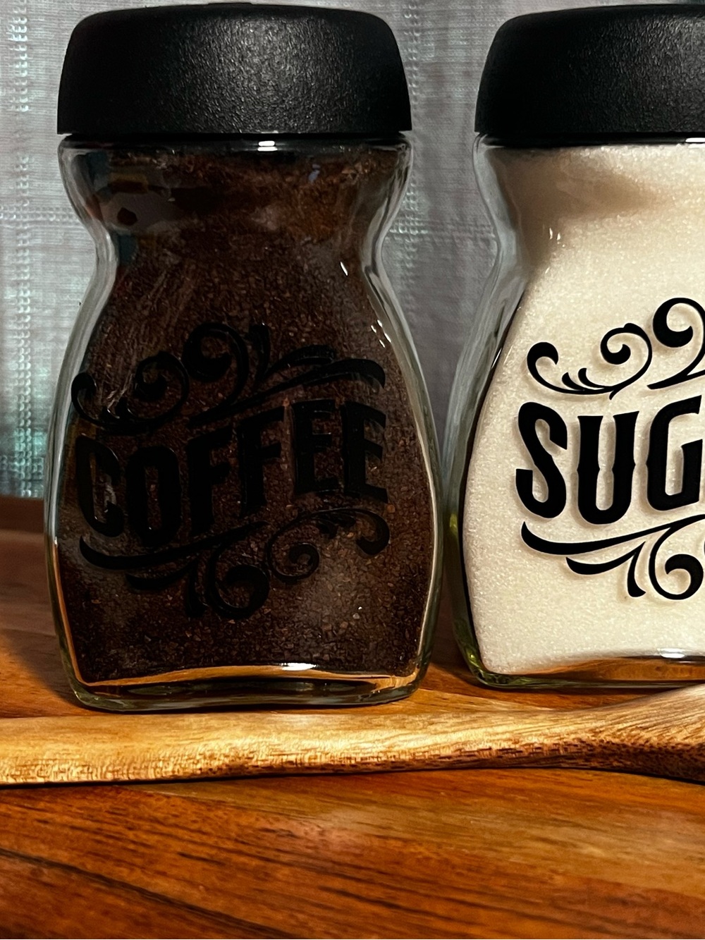 Upcycled Glass Pantry Jars – Recycled Nescafé Jars with Custom Labels” - Picture 2 of 8
